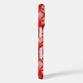 Coques Case-Mate iPhone Dentelle antique - rouge profond et blanc (Verso / Droite)