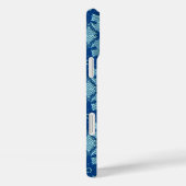 Coques Case-Mate iPhone Dentelle antique - saphir et bleu pâle (Verso / Droite)