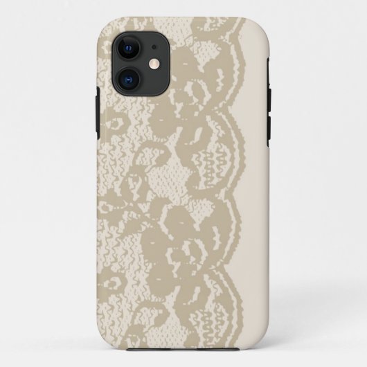 Coques Case-Mate iPhone Dentelle beige (Dos)