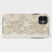 Coques Case-Mate iPhone Dentelle beige (Dos (Horizontal))