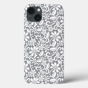 iPhone 13 Coque Dentelle blanche 1