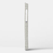 Coques Case-Mate iPhone Dentelle blanche subtile, gros plan textile. (Verso / Gauche)