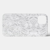 Coques Case-Mate iPhone Dentelle blanche tombante (Verso (horizontal))