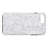 Coques Case-Mate iPhone Dentelle blanche tombante (Dos (Horizontal))