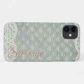 Coques Case-Mate iPhone Dentelle bleu ardoise (Dos (Horizontal))