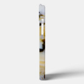 Coques Case-Mate iPhone Dentelle d'argent Onyx (Verso / Gauche)