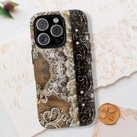 Dentelle de campagne en cuir vintage Look femmes