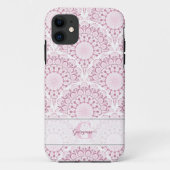 Coques Case-Mate iPhone Dentelle de Confetti Rose Art Déco personnalisée M (Dos)