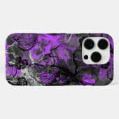 Coques Case-Mate iPhone Dentelle de Wahin Orchidée hawaïenne Noire (Verso (horizontal))