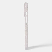 Coques Case-Mate iPhone Dentelle décorative rose sur fond blanc (Verso / Gauche)