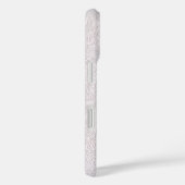 Coques Case-Mate iPhone Dentelle décorative rose sur fond blanc (Verso / Droite)