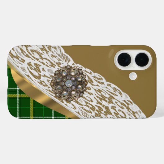 Coques Case-Mate iPhone Dentelle écossaise (Verso (horizontal))