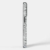 Coques Case-Mate iPhone Dentelle en céramique Gris (Verso / Droite)