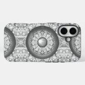 Coques Case-Mate iPhone Dentelle en céramique Gris (Verso (horizontal))