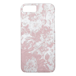 Case-Mate iPhone Case Dentelle florale blanche de corail rose à la mode