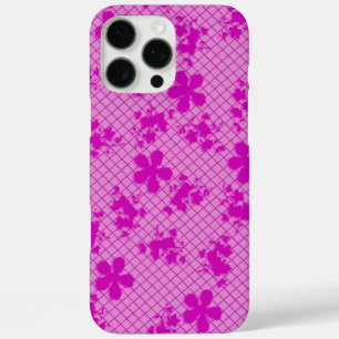 iPhone 16 Pro Max Case Dentelle Hot rose Floral Samsung Galaxy S6, dur