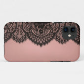 Coques Case-Mate iPhone Dentelle noire (Dos (Horizontal))
