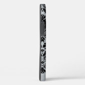 Coques Case-Mate iPhone Dentelle noire en aluminium gris (Verso / Droite)