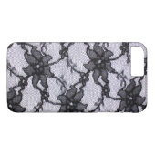 Coques Case-Mate iPhone Dentelle noire et blanche (Dos (Horizontal))