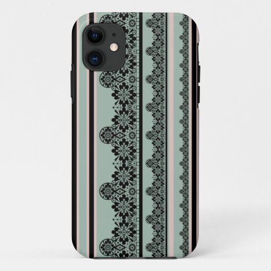 Coques Case-Mate iPhone Dentelle noire, oreiller jetable ouvert (Dos)