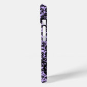 Coques Case-Mate iPhone Dentelle noire sur violet (Verso / Gauche)