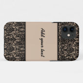 Coques Case-Mate iPhone Dentelle noire v4 (Dos (Horizontal))