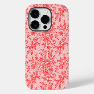 Coque Pour iPhone 14 Pro Dentelle rouge