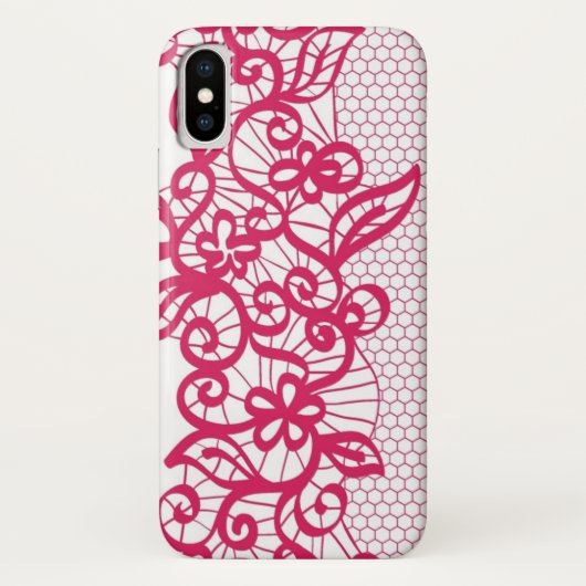 Coques Case-Mate iPhone Dentelle rouge (Dos)