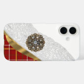 Coques Case-Mate iPhone Dentelle rouge tartan (Verso (horizontal))