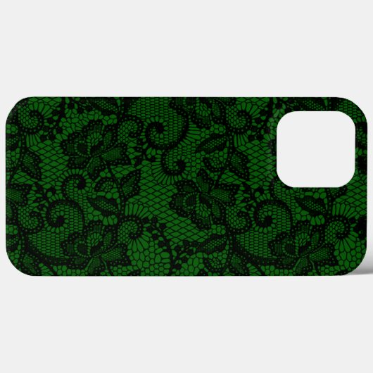 Coques Case-Mate iPhone Dentelle Vert Et Noir De Faux (Verso (horizontal))