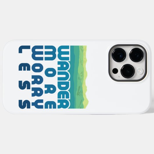 Coques Case-Mate iPhone Déplacement plus inquiétant Moins/dégradé bleu (Verso (horizontal))