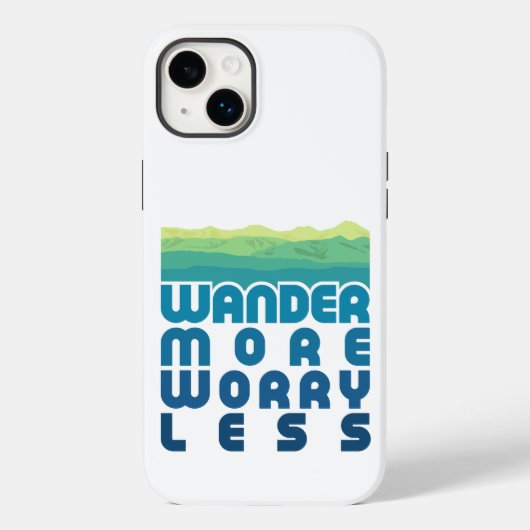 Coques Case-Mate iPhone Déplacement plus inquiétant Moins/dégradé bleu (Verso)