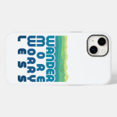 Coques Case-Mate iPhone Déplacement plus inquiétant Moins/dégradé bleu (Verso (horizontal))