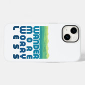 Coques Case-Mate iPhone Déplacement plus inquiétant Moins/dégradé bleu (Verso (horizontal))