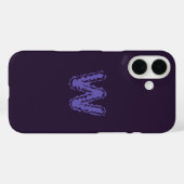 Coques Case-Mate iPhone Déplaisant Monogramme violet sur violet (Verso (horizontal))