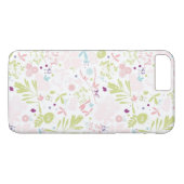Coques Case-Mate iPhone déploiement de motif floral (Dos (Horizontal))