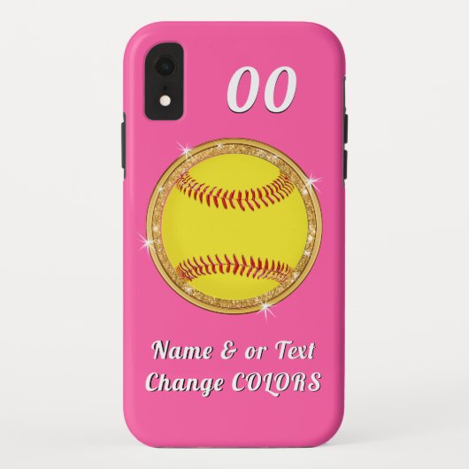 Coques Case-Mate iPhone Des boîtiers téléphoniques de softball personnalis (Dos)