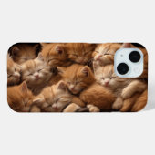 Coques Case-Mate iPhone Des chatons orange dorment dans une pile (Verso (horizontal))