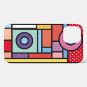 Coques Case-Mate iPhone Des éléments géométriques tendance memphis design. (Verso (horizontal))