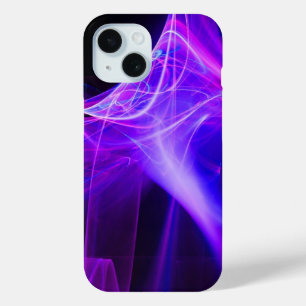 COQUE POUR iPhone 15 DES ÉPAULES FRACTALES EN ROSE BLEU PURPLE