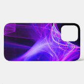 COQUES Case-Mate iPhone DES ÉPAULES FRACTALES EN ROSE BLEU PURPLE (Verso (horizontal))