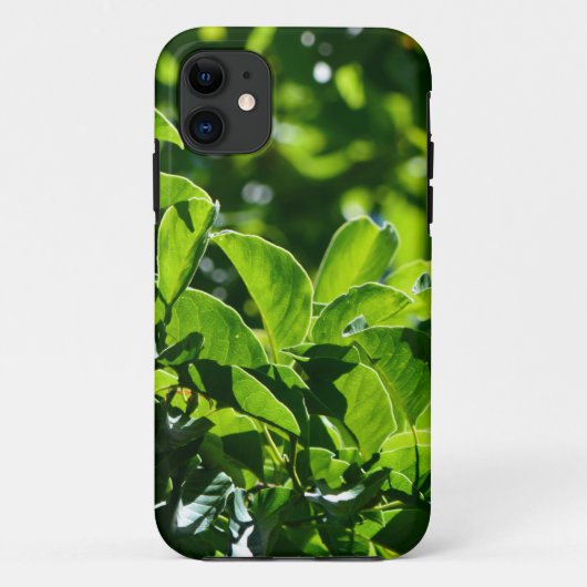 Coques Case-Mate iPhone des feuilles verts de printemps frais. photographi (Dos)