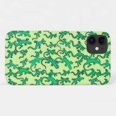Coques Case-Mate iPhone Des lézards verts sur un arrière - plan vert citro (Dos (Horizontal))