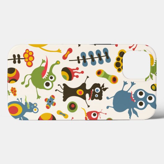 Coques Case-Mate iPhone Des monstres heureux (Verso (horizontal))