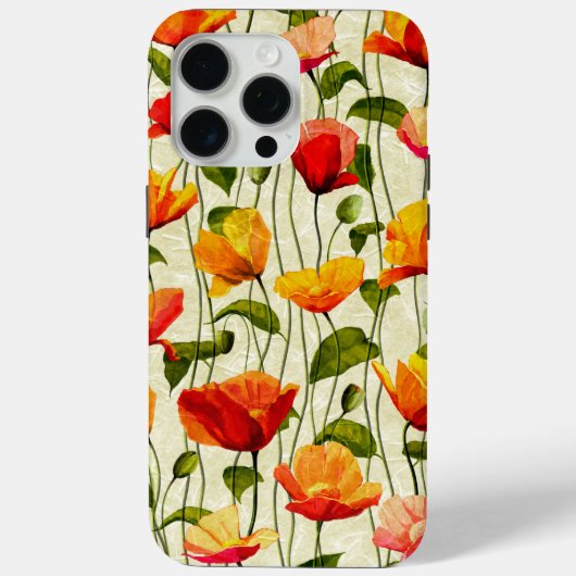 Coques Case-Mate iPhone Des pavots brillants (Verso)