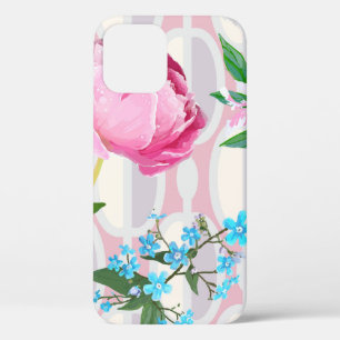 Case-Mate iPhone Case Des pivoines et des oubliettes. Arrière-plan trans