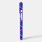 Coques Case-Mate iPhone Des rayures bleues et violettes tissent (Verso / Gauche)