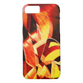 Coques Case-Mate iPhone Des rayures jaunissant avec rouge foncé, stries fo (Dos)