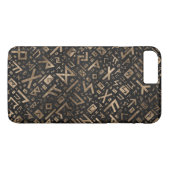 Coques Case-Mate iPhone Des runes plus anciennes - or de motif de Futhark (Dos (Horizontal))