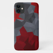 Coques Case-Mate iPhone Des triangles gris, rouges disposés aléatoirement. (Dos)